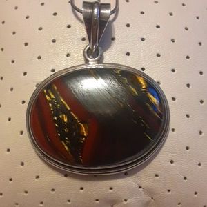 Vintage Iron Tiger Eye necklace